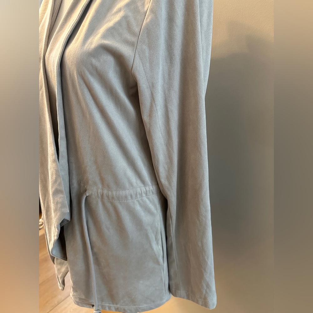 Thread & Supply Beige Drawstring Drape Jacket - image 4